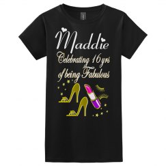 CELEBRATE BEING16 AND FABULOUS PERSONALIZED T SHIRT