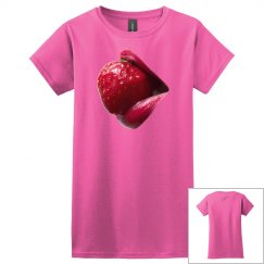 Strawberry Lip Lucy LaRue Fitted Tee