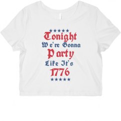 Ladies Slim Fit Crop Top Tee