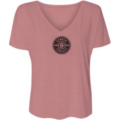Ladies Flowy Slouchy V-Neck Tee