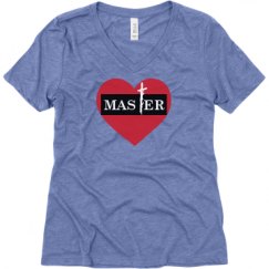Ladies Relaxed Fit Super Soft Triblend V-Neck Tee
