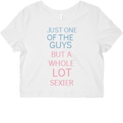 Ladies Slim Fit Crop Top Tee