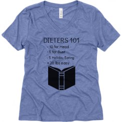 Ladies Relaxed Fit Super Soft Triblend V-Neck Tee