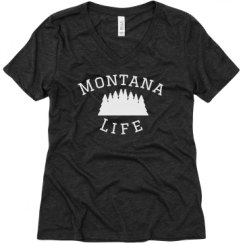 Ladies Relaxed Fit Super Soft Triblend V-Neck Tee