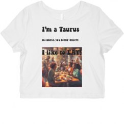 Ladies Slim Fit Crop Top Tee