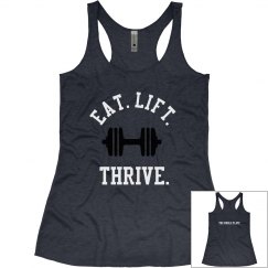 Eat Lift Thrive Tank Navy