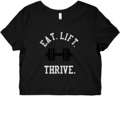 Ladies Slim Fit Crop Top Tee