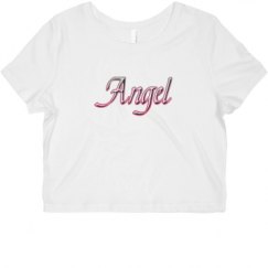 Ladies Slim Fit Crop Top Tee