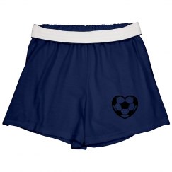 soccor heart shorts