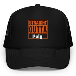 Black ball cap w/orange graphic 