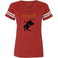 Ladies Relaxed Fit Vintage Sports Tee