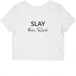 Ladies Slim Fit Crop Top Tee