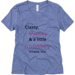 Ladies Relaxed Fit Super Soft Triblend V-Neck Tee