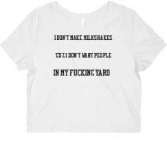 Ladies Slim Fit Crop Top Tee