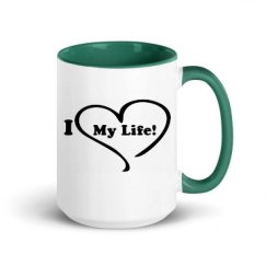 15oz Ceramic Mug with Color Inside