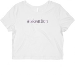 Ladies Slim Fit Crop Top Tee