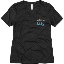 Ladies Relaxed Fit Super Soft Triblend V-Neck Tee