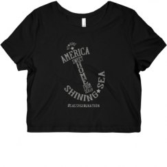 Ladies Slim Fit Crop Top Tee