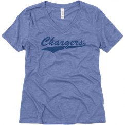 Ladies Relaxed Fit Super Soft Triblend V-Neck Tee