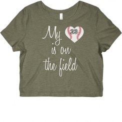 Ladies Slim Fit Crop Top Tee