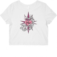 Ladies Slim Fit Crop Top Tee