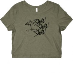 Ladies Slim Fit Crop Top Tee