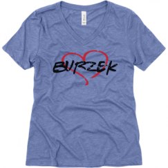 Ladies Relaxed Fit Super Soft Triblend V-Neck Tee