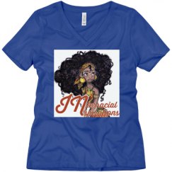 Ladies Relaxed Fit V-Neck Tee