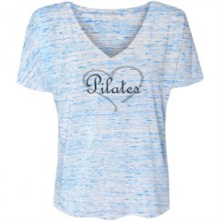 Ladies Flowy Slouchy V-Neck Tee