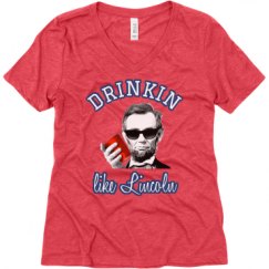 Ladies Relaxed Fit Super Soft Triblend V-Neck Tee