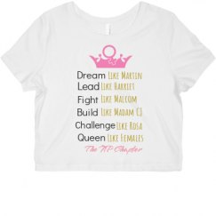 Ladies Slim Fit Crop Top Tee