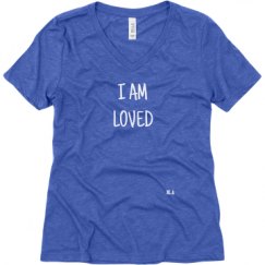 Ladies Relaxed Fit Super Soft Triblend V-Neck Tee
