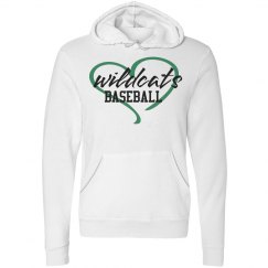 Wildcats Baseball Love Hoodie White
