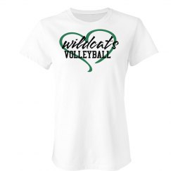 Wildcats Volleyball Love White
