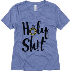 Ladies Relaxed Fit Super Soft Triblend V-Neck Tee