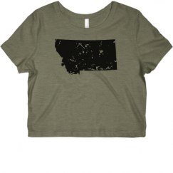 Ladies Slim Fit Crop Top Tee