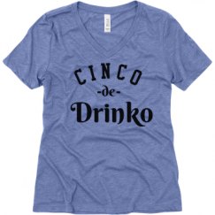 Ladies Relaxed Fit Super Soft Triblend V-Neck Tee