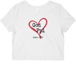 Ladies Slim Fit Crop Top Tee