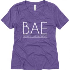 Ladies Relaxed Fit Super Soft Triblend V-Neck Tee