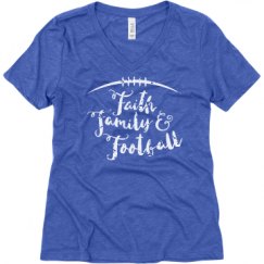 Ladies Relaxed Fit Super Soft Triblend V-Neck Tee