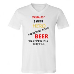 Unisex V-Neck Jersey Tee