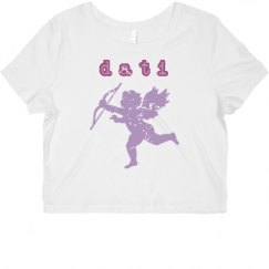 Ladies Slim Fit Crop Top Tee