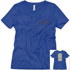 Villa 2-Sided LADIES RELAXED FIT V-NECK TEE