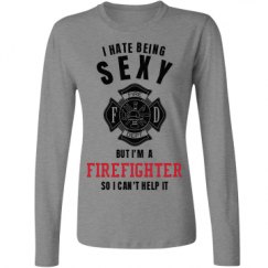 Ladies Relaxed Fit Basic Long Sleeve Tee