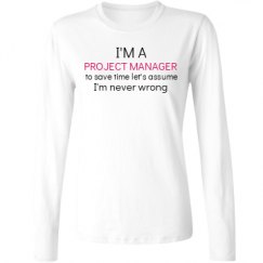 Ladies Relaxed Fit Basic Long Sleeve Tee