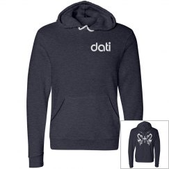 CW DATI HEATHER NAVY BUTRFLY HOODIE