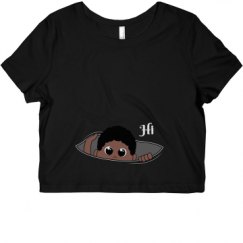 Ladies Slim Fit Crop Top Tee