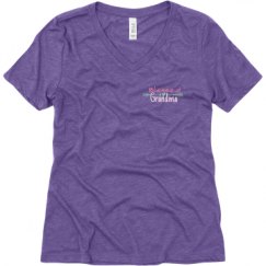 Ladies Relaxed Fit Super Soft Triblend V-Neck Tee