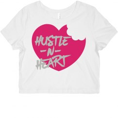 Hustle & Heart Crop-Pink