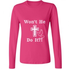 Ladies Relaxed Fit Basic Long Sleeve Tee